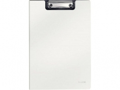 Clipboard LEITZ Solid A4 m omslag hvid
