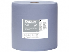 Aftørringspapir Katrin Plus XL blå 370m - 447733