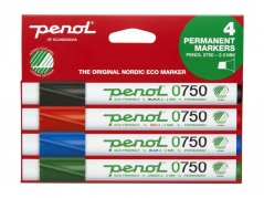 Permanent Marker Penol 0-750 2-5 mm - 4 Farver