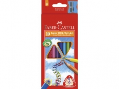 Farveblyant Faber-Castell Trekantet - 10 farver