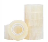 Kontortape Q-Connect - 19mm x 33m - Klar - 8 ruller