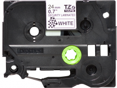 TZe tape 24mmx8m safety black/white