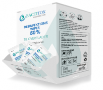 Bactitox Wipes overfladedesinfektion 80% 100 stk.