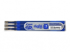 Pilot Frixion ball/clic refill Pk/3 stk blå fine 0,25 mm