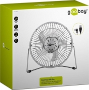 Bordventilator Goobay 20cm USB-Tilslutning - Sølv