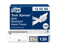 Håndklædeark Tork Xpress Advanced Soft Multifold H2 - 120288