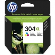HP 304XL Farve (cyan, magenta, gul) 300 sider Bl&aelig;k N9K07AE