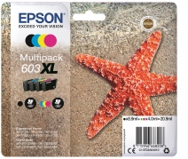 Epson 603XL Multipack Sort Gul Cyan Magenta Blæk C13T03A64010