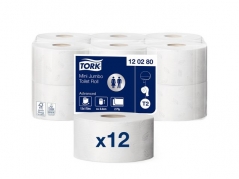 Toiletpapir Tork Advanced Jumbo Mini T2 2-lags Hvid - 120280
