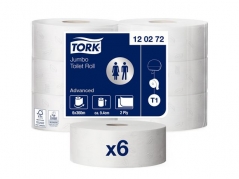Toiletpapir Tork Advanced Jumbo T1 2-lags Hvid