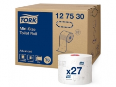 Toiletpapir Tork Advanced Mid-size T6 2-lags Hvid pk/27 - 127530