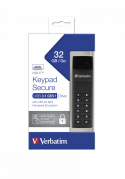Verbatim Keypad Secure - USB-Nøgle - 32 GB Sort(USB-C)