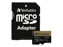 Micro SDXC Card PRO+ 64GB U3 with Adaptor