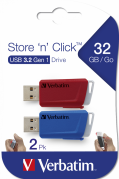 Verbatim Store 'n' Click USB Nøgle - 32 GB Rød/blå
