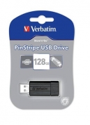Verbatim PinStripe USB Drive 128GB USB 2.0 Sort