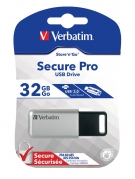 Verbatim Store 'n' Go Secure Pro 32GB USB 3.0 Sølv