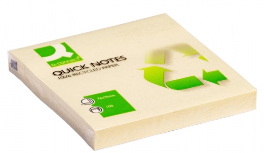 Q-connect notes 76x76mm gul 12stk 