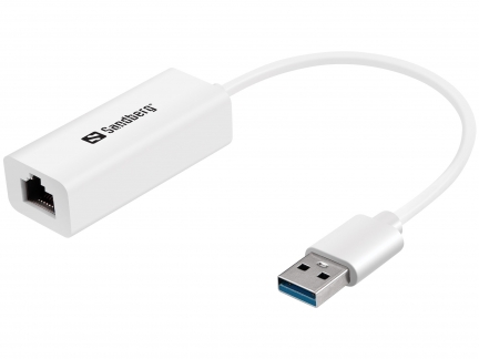 USB3.0 Gigabit Network Adapter, White