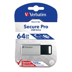 Verbatim Store 'n' Go Secure Pro 64GB USB 3.0 Sølv